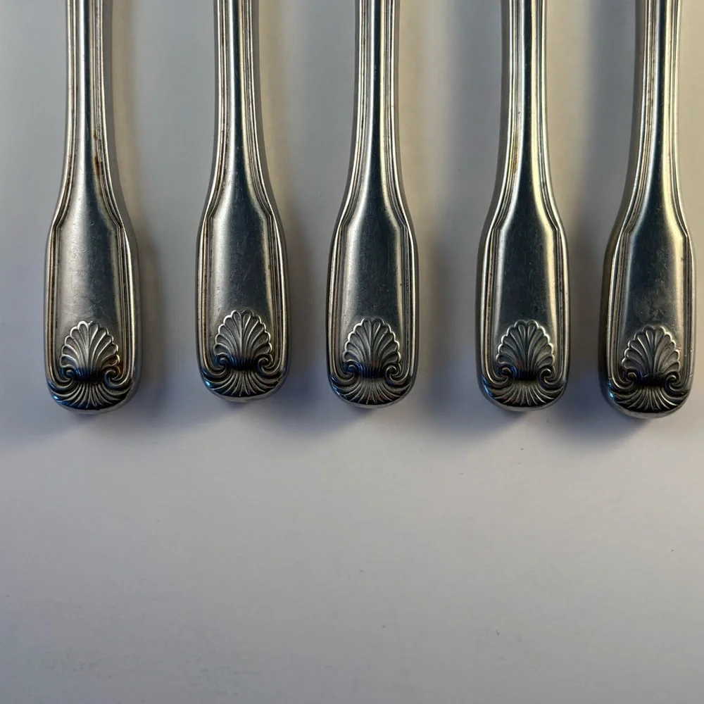5 Piece Reed & Barton Rebacraft SANIBEL SHELL Stainless Steel Knives Replacement